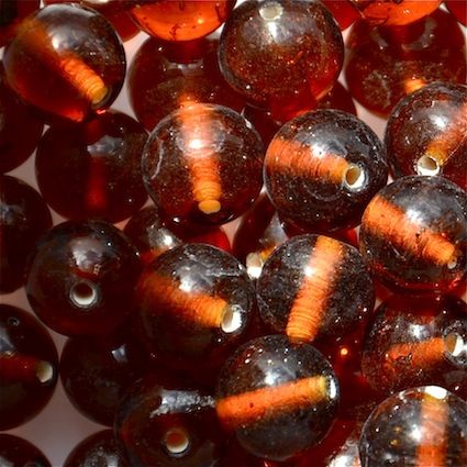 GL5526 12mm Round Dark Topaz Bead