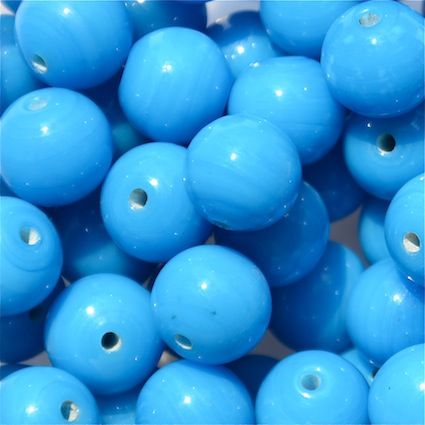 GL5530 12mm Round Turquoise Bead
