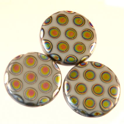 GL4055 14mm Grey Dotty Dichroic Disc