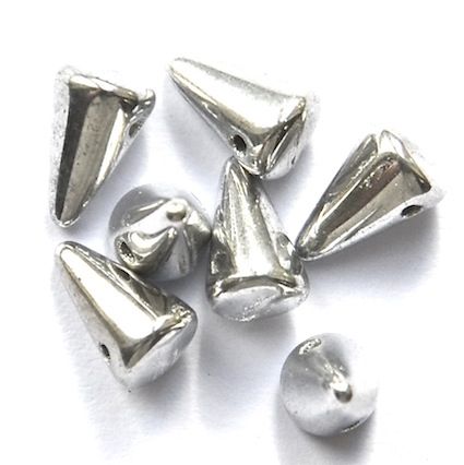 GL5535 Silver Spike Bead