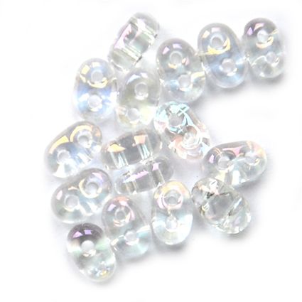 TW071 Crystal AB Twin Beads