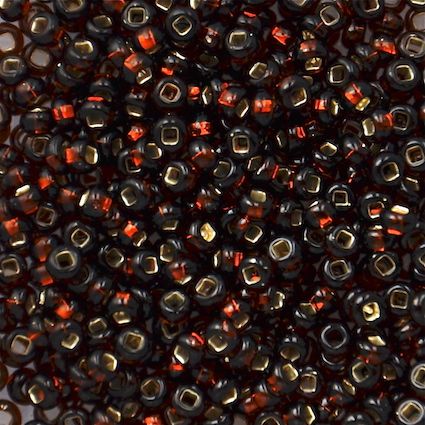 RC916 Silver Lined Brown Size 8 Seed Beads