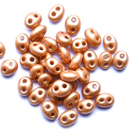 TW079 Opaque Pearl Ochre Twin Bead