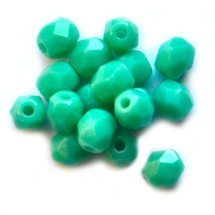 FG497 4mm Op Teal Facet