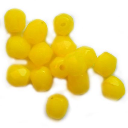 FG498 4mm Op Yellow Facet