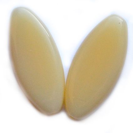 GL5543 20x8mm Flat Cream Oval