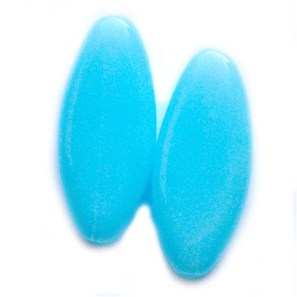 GL5544 20x8mm Flat Aqua Oval