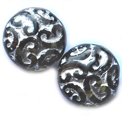 GL5546 14mm Black & Silver Textured Cushioned Disc