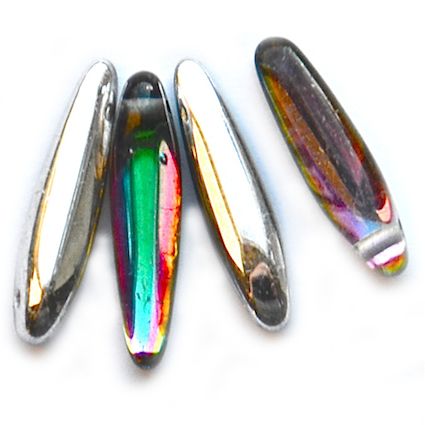 GL5560 16x5mm Silver AB Thorn Bead