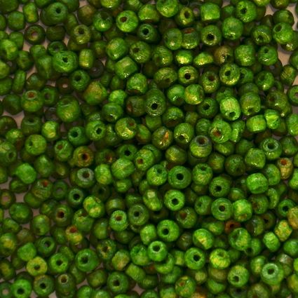 WD304 2mm Grass Green Wooden Beads