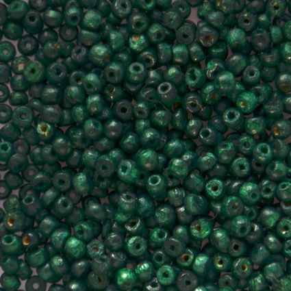 WD306 2mm Bottle Green Wooden Beads