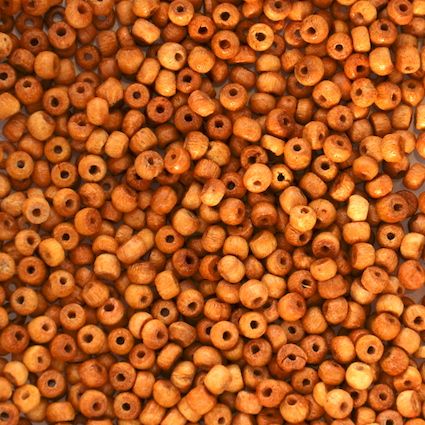 WD308 2mm Dark Natural Wooden Beads