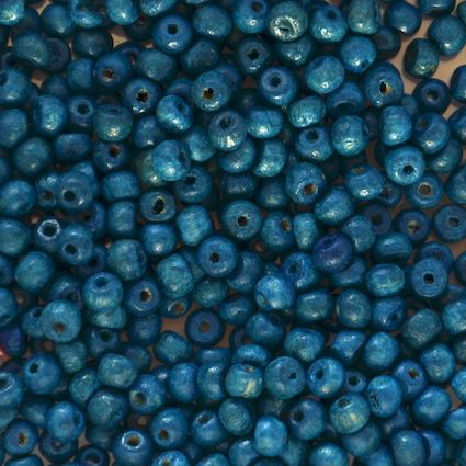 WD410 Bag of 3mm Turquoise Wooden Beads
