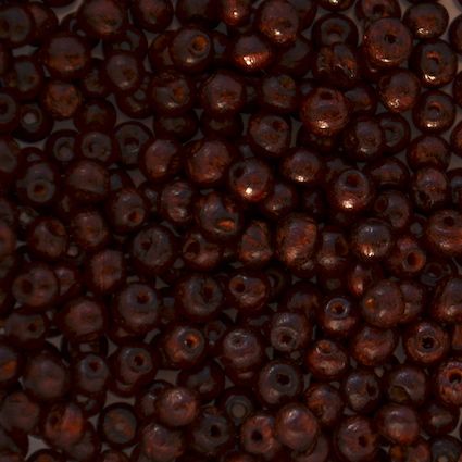 WD433 4mm Dark Brown Wooden Beads