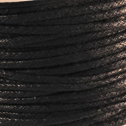 CT2096M 2mm Black Cotton Thong by the metre