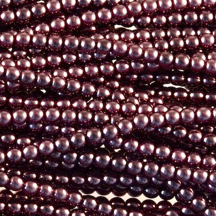 GP313 3mm Deep Lilac Glass Pearls