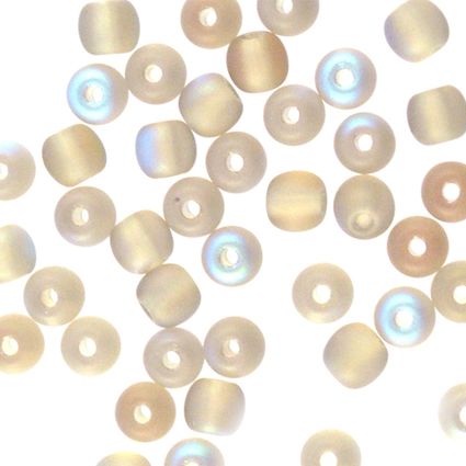 RG481 4mm AB Frosted Grey Rounds