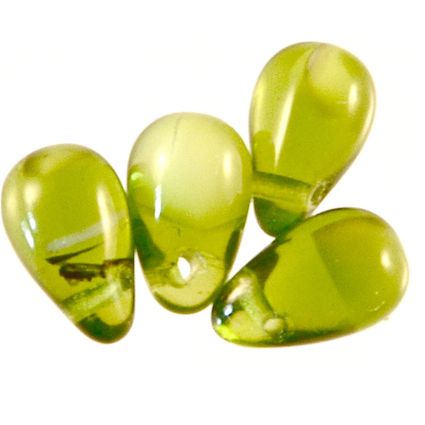 GL5599 10x6mm Top Hole Olive/White Drop