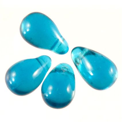 GL5600 10x6mm Top Hole Capri Blue Drop