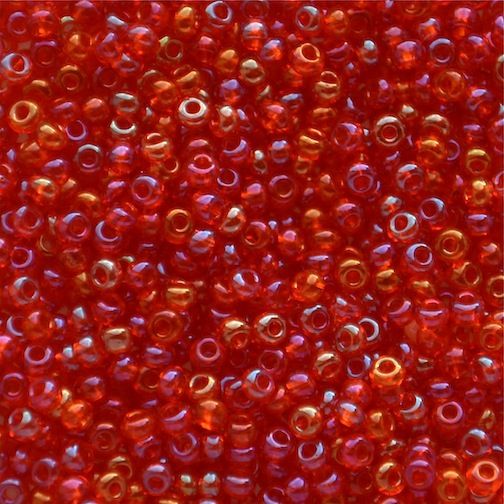 RC118 Trans Orange AB Size 10 Seed Beads