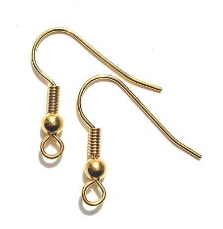 FN001 Pair of Gold Fishhook Earwires