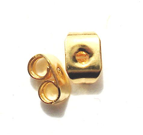 FN009 Pair of Gold Metal Butterfly Backs