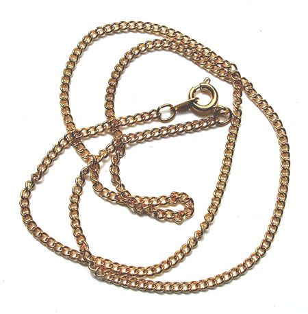 FN166 Gold 18 Inch Medium Curb Chain