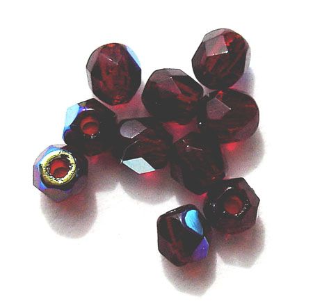 FG331 3mm Dark Siam (garnet) AB Facet