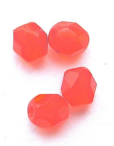 FG405 4mm Orange Facet Bead