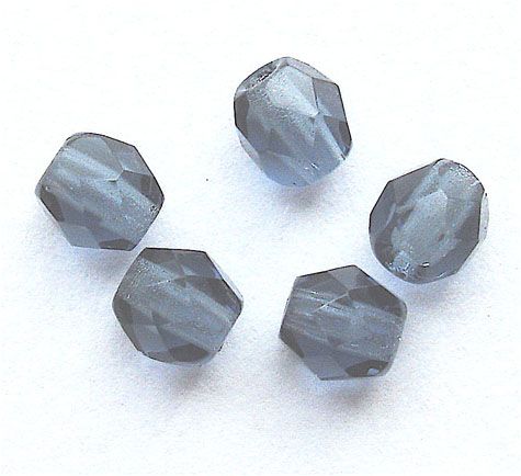 FG417 4mm Dark Blue Grey Facet Bead