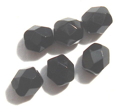 FG418 4mm Black Facet Bead