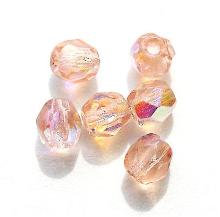 FG434 4mm Peach AB Facet