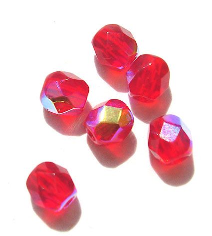 FG443 4mm Red AB Facet