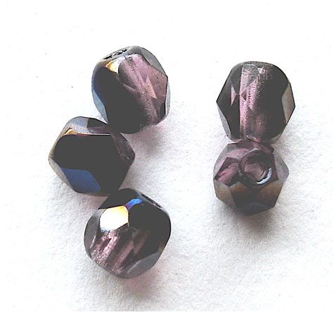 FG459 4mm Purple Helio on Purple Facet