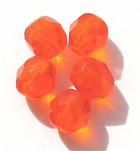 FG626 6mm Orange Facet