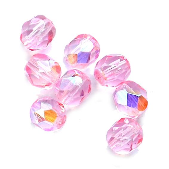 FG643 6mm Pink AB Facet