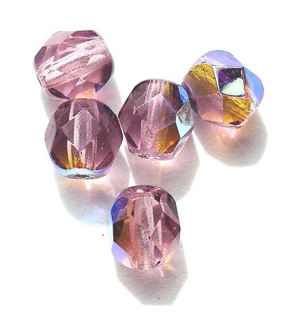 FG644 6mm Pale Purple AB Facet