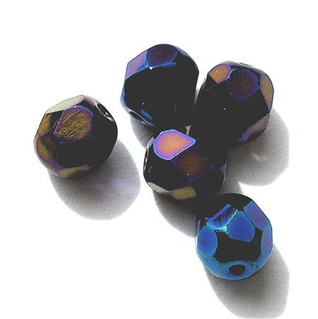 FG670 6mm Scarab Blue Facet