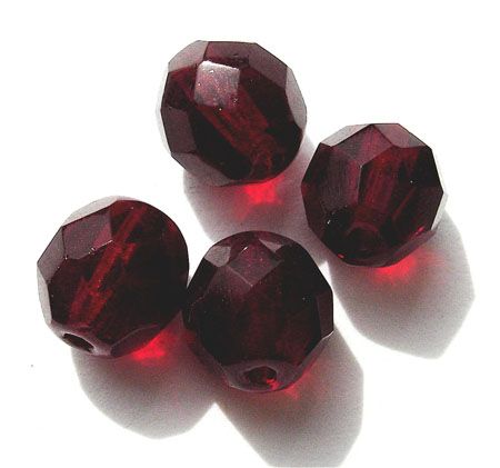FG804 8mm Dark Siam (Garnet) Facet