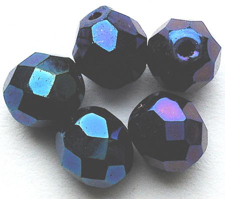 FG852 8mm Scarab Blue Facet