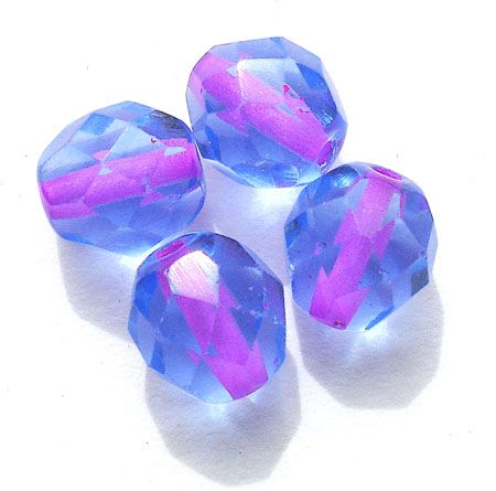 FG860 8mm Purple lined Blue Facet