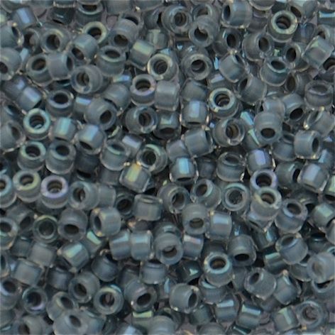 DB0081 Grey Lined Crystal AB Delica