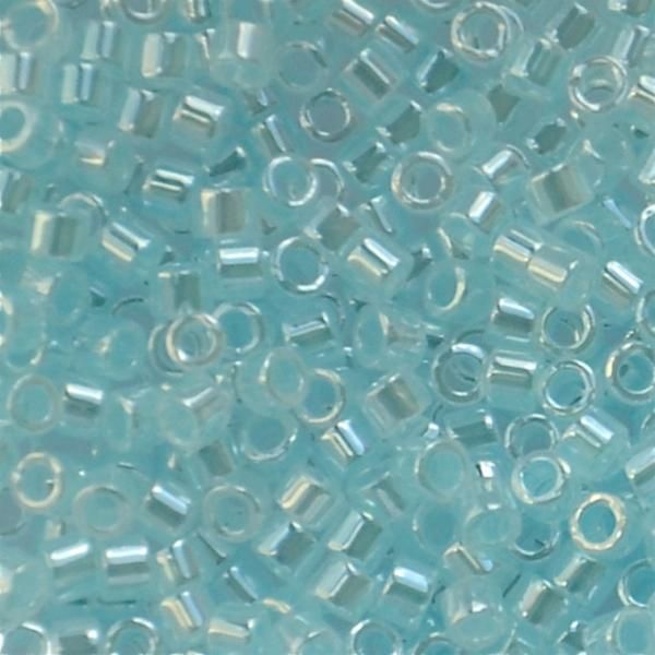 DB0239 Lined Crystal/Light Aquamarine Delica