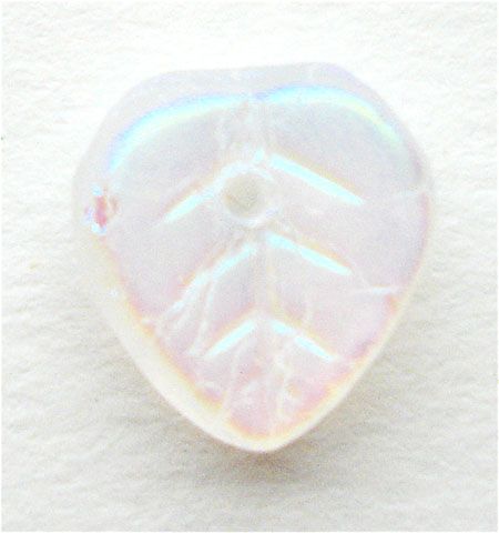 GL1201 9x8mm Matt Crystal AB TO Leaf