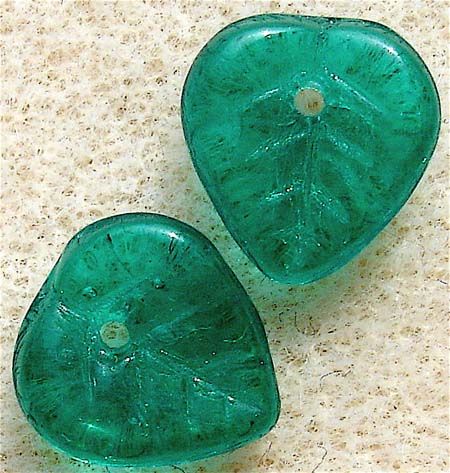 GL1216 9x8mm Teal TO Leaf