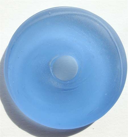 GL0024 40mm Frosted Pale Blue Donut