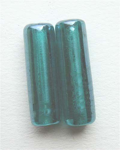 GL0442 20x6mm Teal Lustred Tube