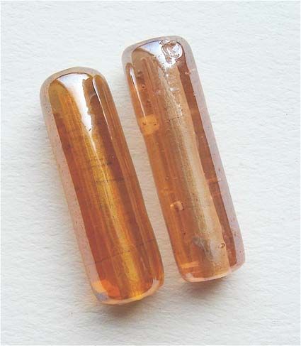 GL0448 20x6mm Pale Topaz Lustred Tube