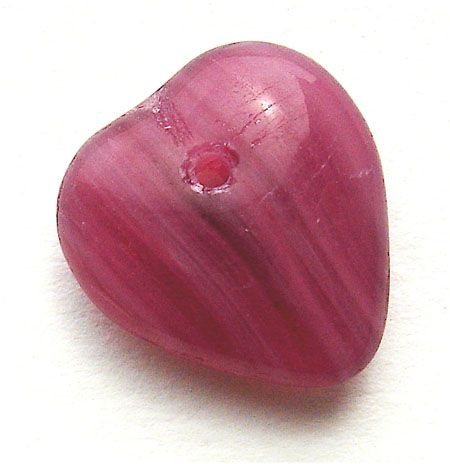 GL0667 Pink Marl 10mm Heart