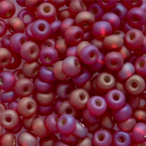 RC346 SL Frost Cerise AB Size 6 Seed Beads